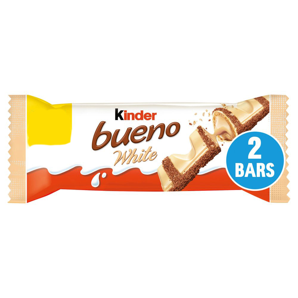 Kinder Bueno White Milk and Hazelnuts Single Bars 39g