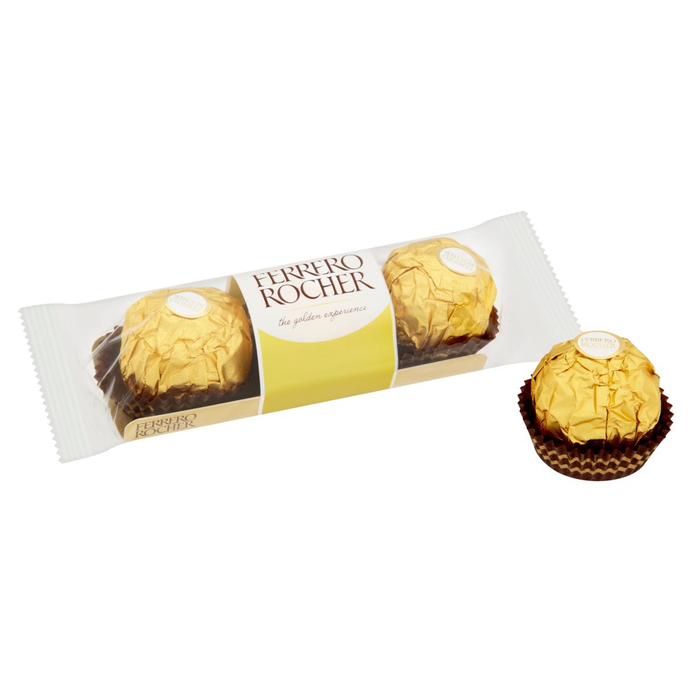 MASFerrero Rocher Chocolate Pralines Treat Pack 3 Pieces (37.5g)-Food