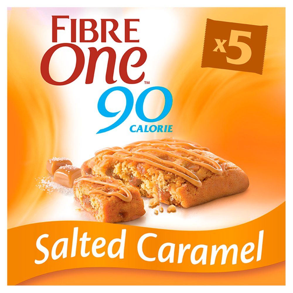 MASFibre One 90 Calorie Salted Caramel Squares 5x24g-Food