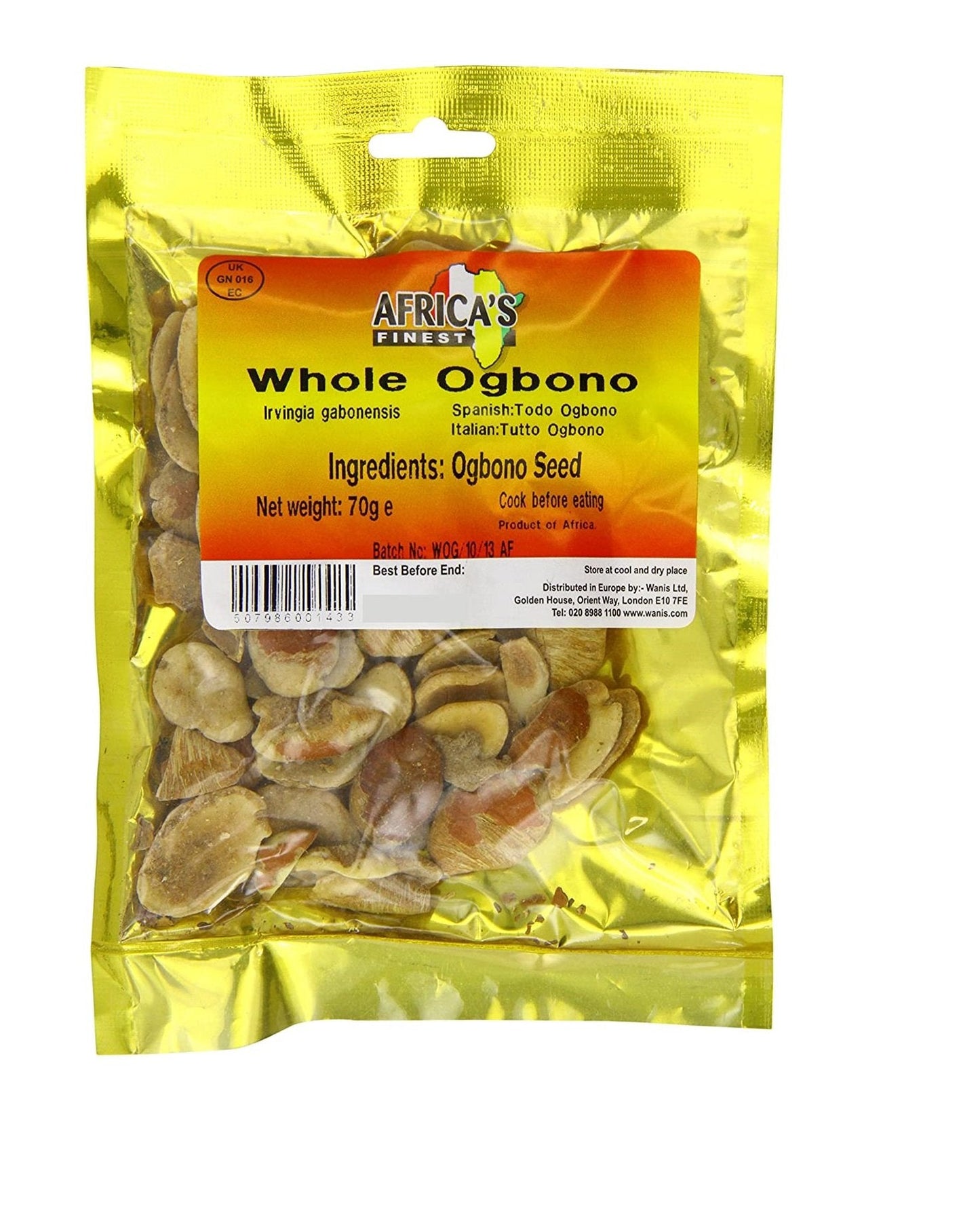 MASAfrica's Finest Whole Ogbono 70g Box of 10-Fd