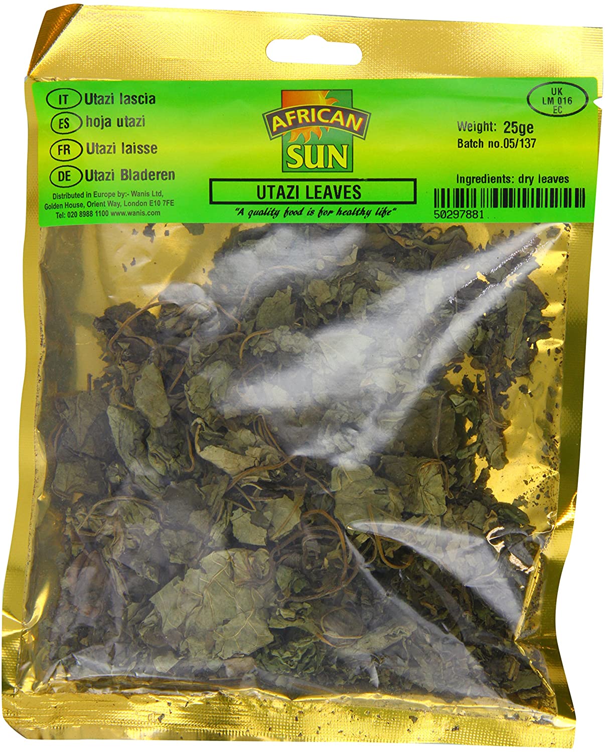 African Sun Utazi Leaves 25g Box of 10