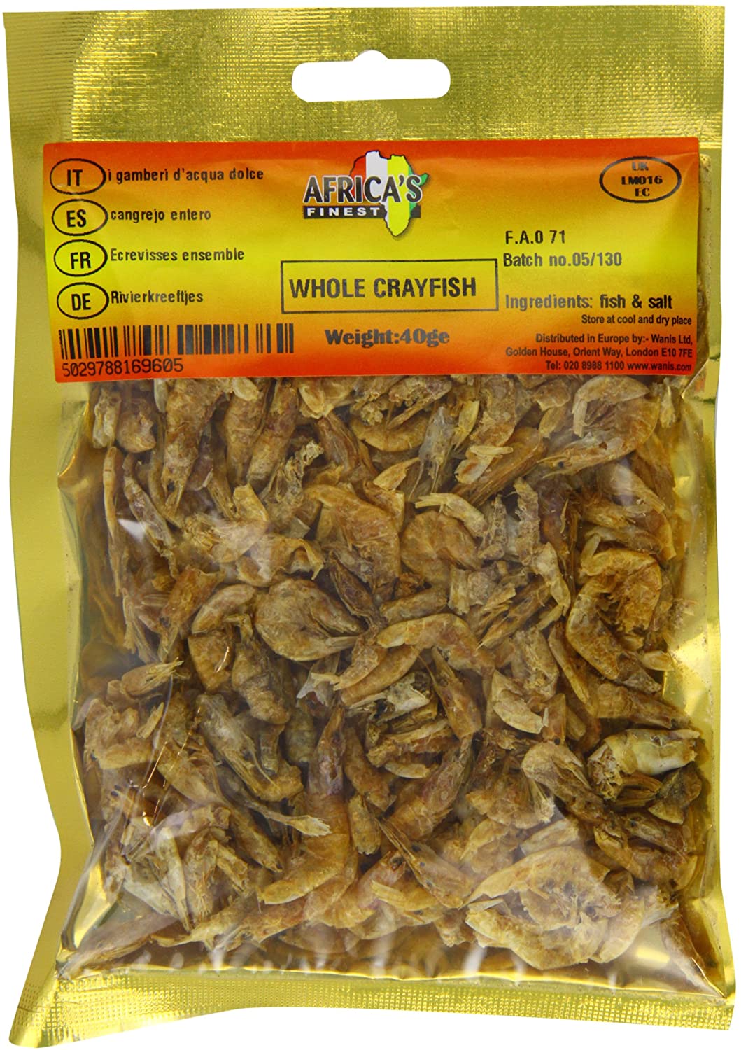 MASAfrica's Finest Whole Crayfish 40g Box of 10-Fd