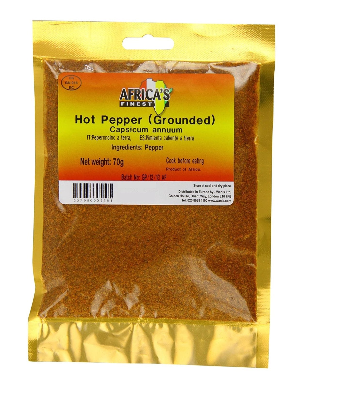 MASAfrica's Finest Ground Hot Pepper 70g Box of 10-Fd