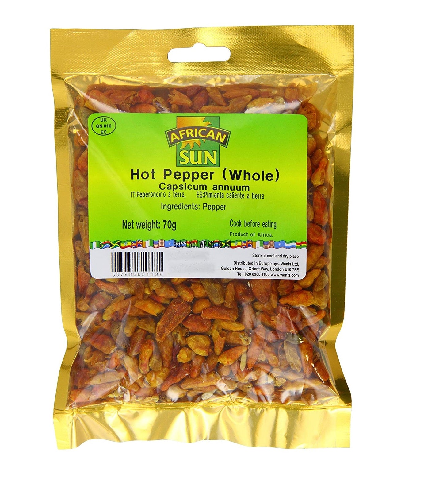 MASAfrican Sun Whole Hot Pepper 70g-Fd