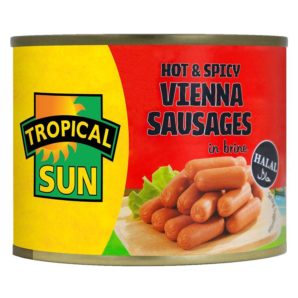 MASTropical Sun Chicken Viennas Hot & Spicy 200g Box of 12-Fd