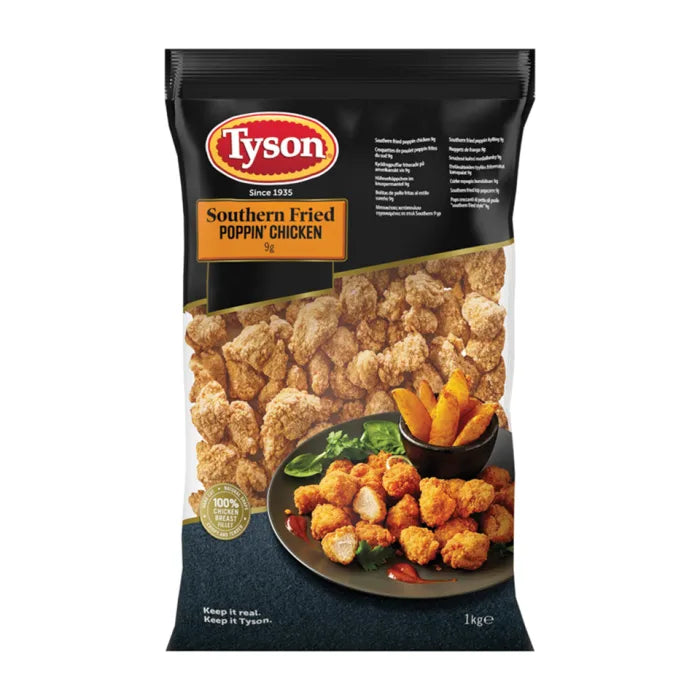 Tyson Halal Whole Muscle Southern Fried Poppin Chicken-1x1kg-Food