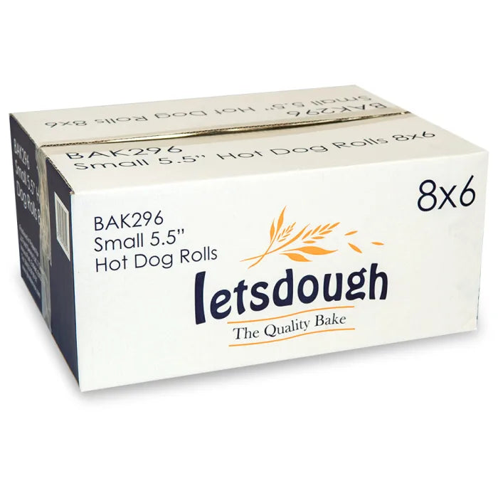 MASLetsdough Small 5.5" Hot Dog Rolls 8pc x 6-Food