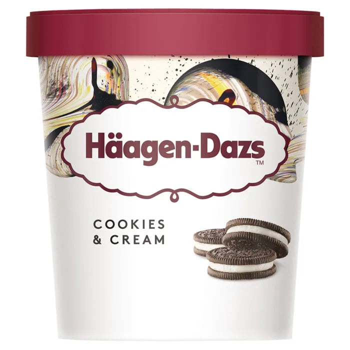 Haagen Dazs Cookies & Cream Ice Cream 8pc x 460ml