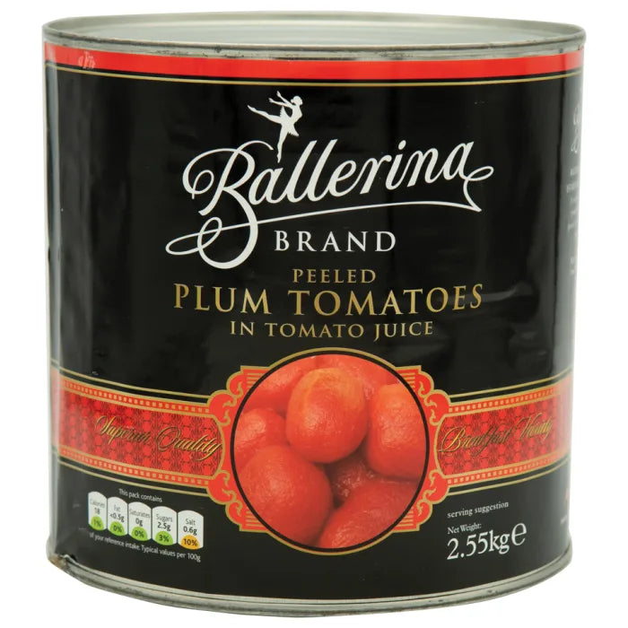 Ballerina Spanish Peeled Plum Tomatoes-6x2.5kg Canned Tomato Asetena Pa
