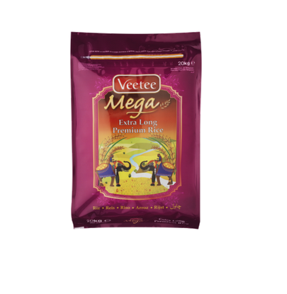 Veetee Mega Long Basmati Rice 20kg Box of 1