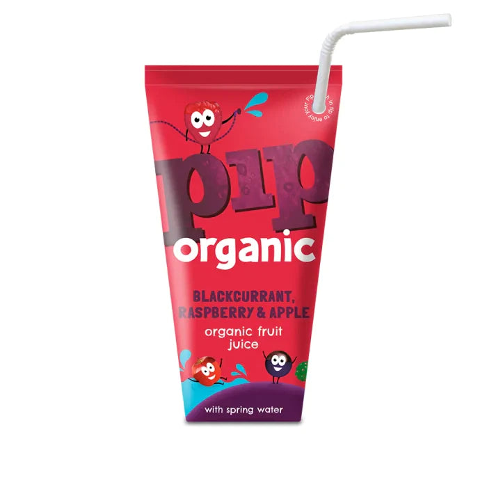 MASPip Organic Blackcurrant Raspberry & Apple Juice with Spring Water 24 x 180ml-Food