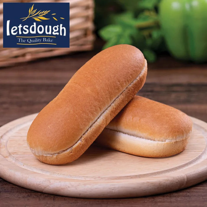 MASLetsdough Jumbo 7.5" Hot Dog Rolls 6pc x8-Food