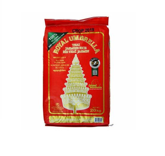 MASRoyal Umbrella Thai Jasmine Rice 20Kg Box of 1-Fd