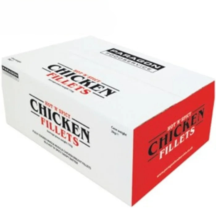 MASParagon Halal Fully Cooked Whole Muscle Hot&Spicy Chicken Fillets -18x110g-Food