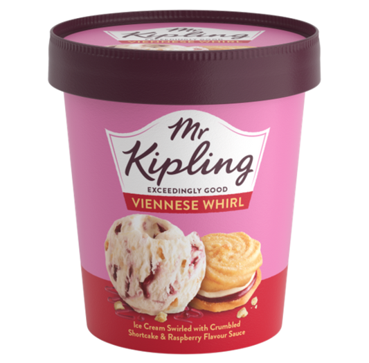 Mr Kipling Viennese Whirl Ice Cream Tub 6x475ml