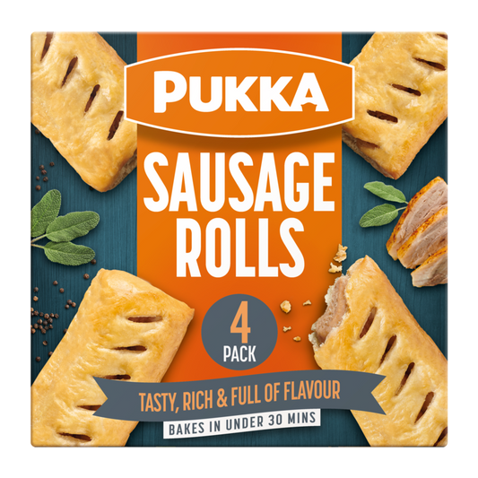 Pukka Sausage Roll 4pk 12x4x90g