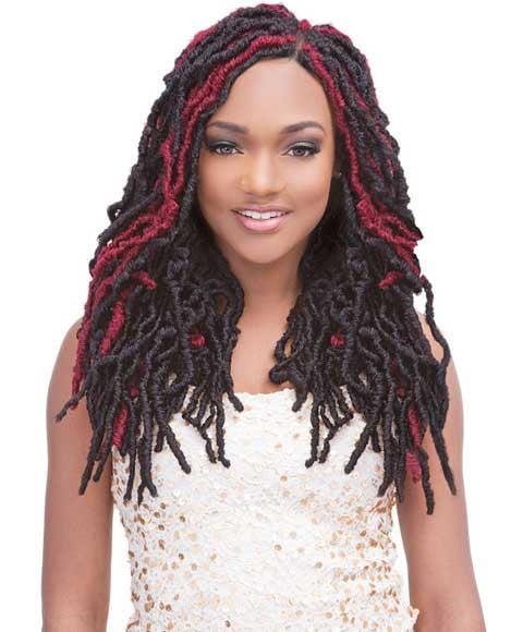 2 X MAMBO SYN NATURAL BORN LOCS 18 Color D Purple Hair for Braid Extensions Asetena Pa 
