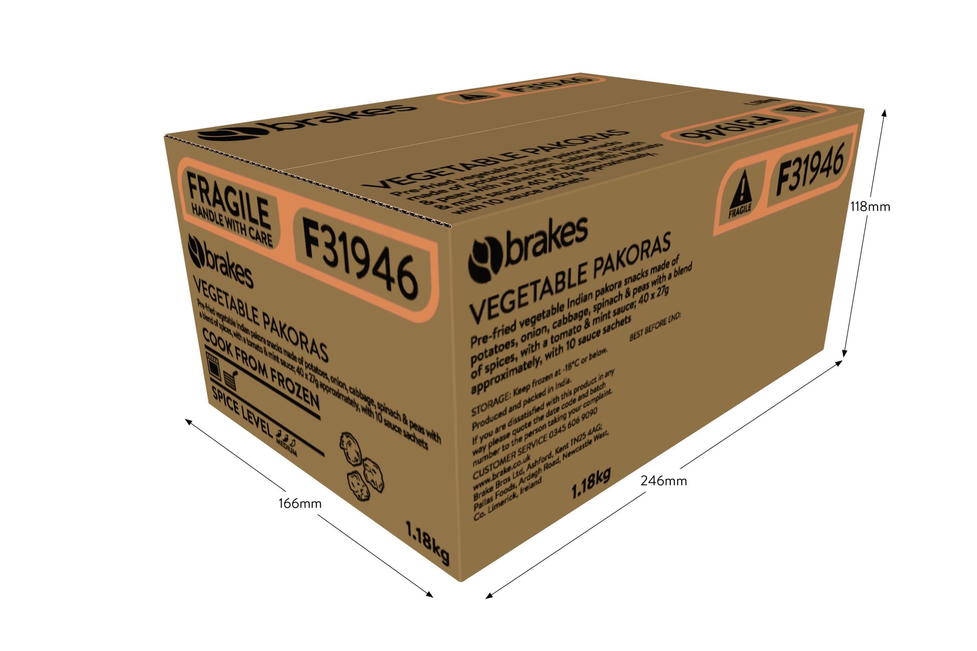 Brakes Vegetable Pakoras 40 x 27g Ready Meal Bundles Asetena Pa Brakes Vegetable Pakoras 40x27g Frozen Indian Snack Starter Meal