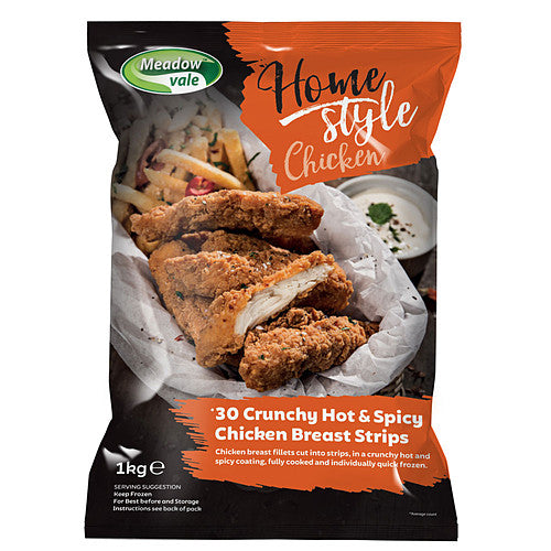 Homestyle Halal Crunchy Hot & Spicy Chicken Strips   30/40g × 1
