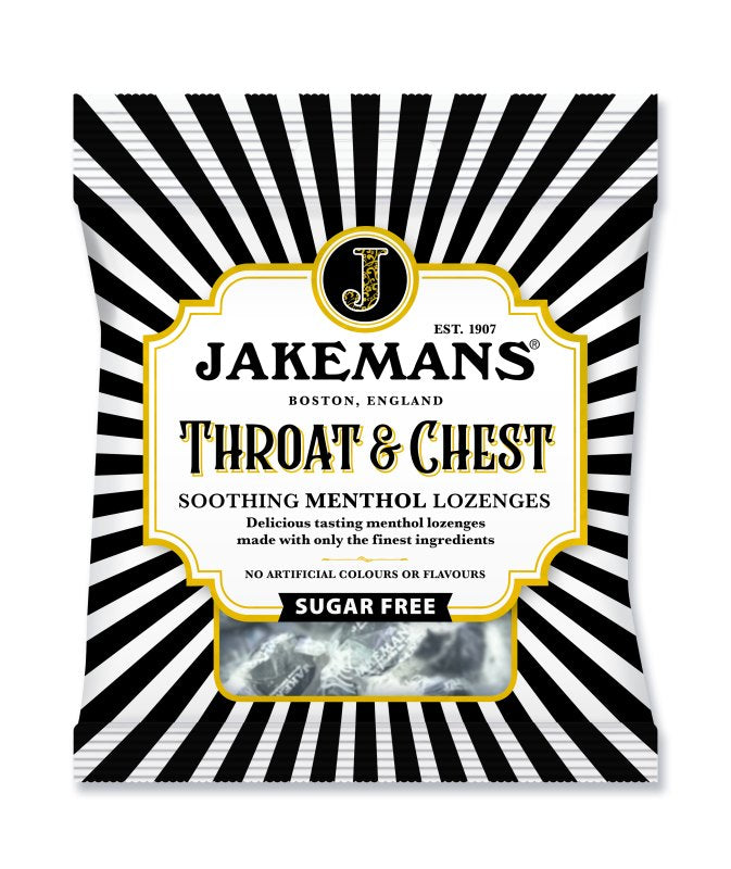 Jakemans Throat & Chest Sugarfree  12x50g
