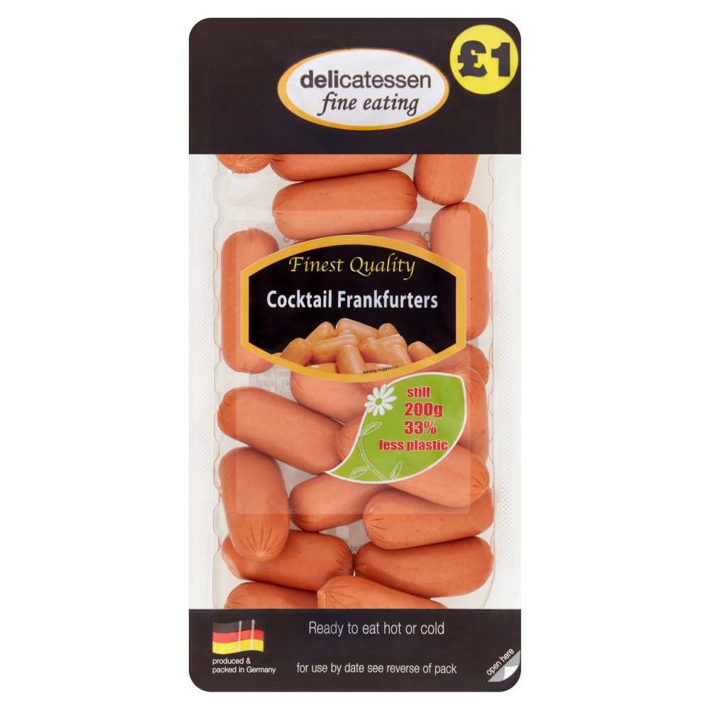 Delicatessen Fine Eating Cocktail Frankfurters 200g   200g × 8