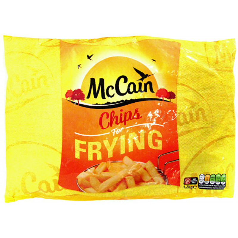 McCain Frying Chips UNIT 6x1.2kg . Packed 2 units to a case.
Unit Weight: 7.20 Kilos.