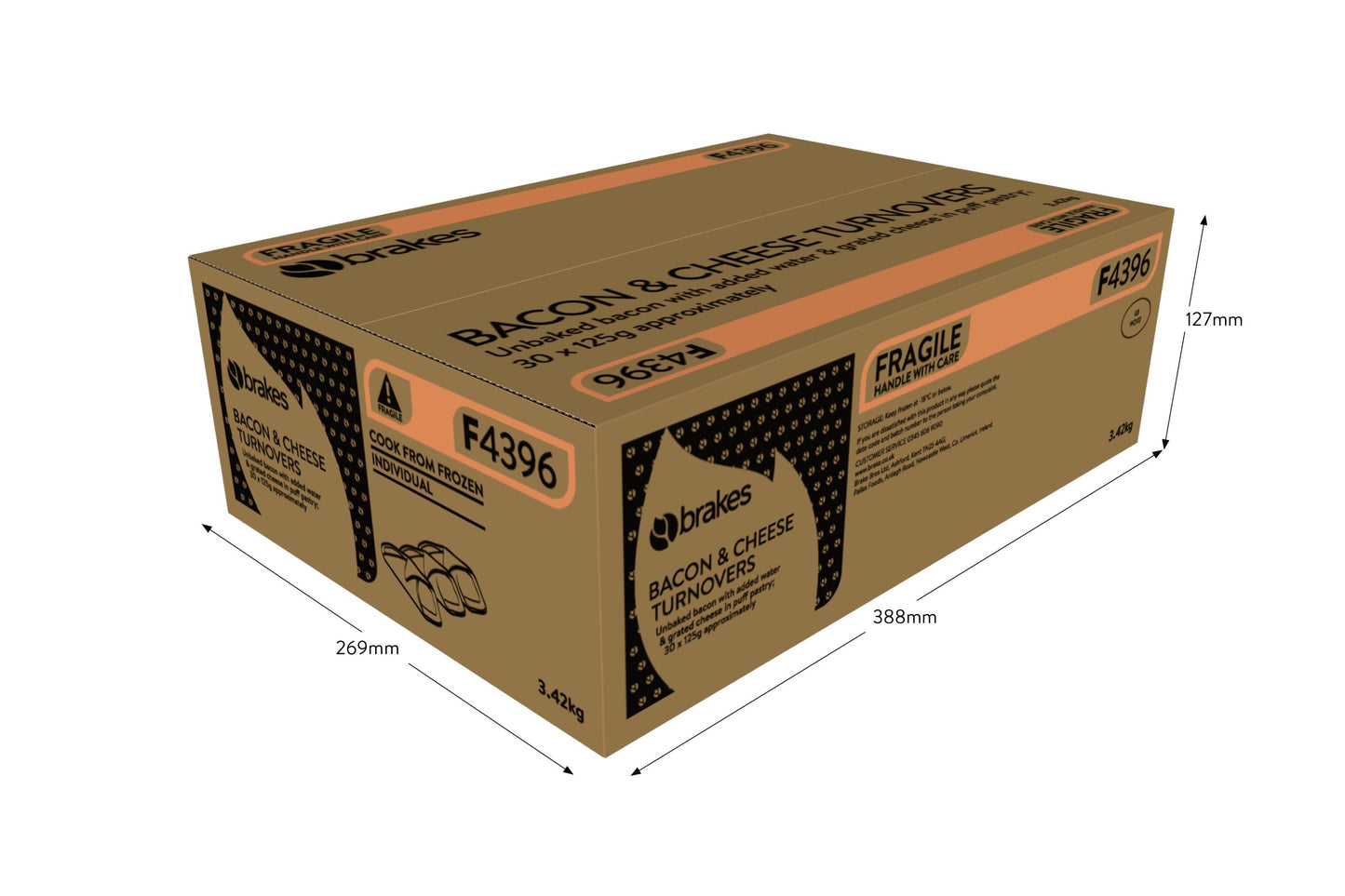 Sysco Classic Bacon & Cheese Turnover 30 x 119g Ready Meal Bundles Asetena Pa Sysco Classic Bacon & Cheese Turnover 30 Pack 119g Each