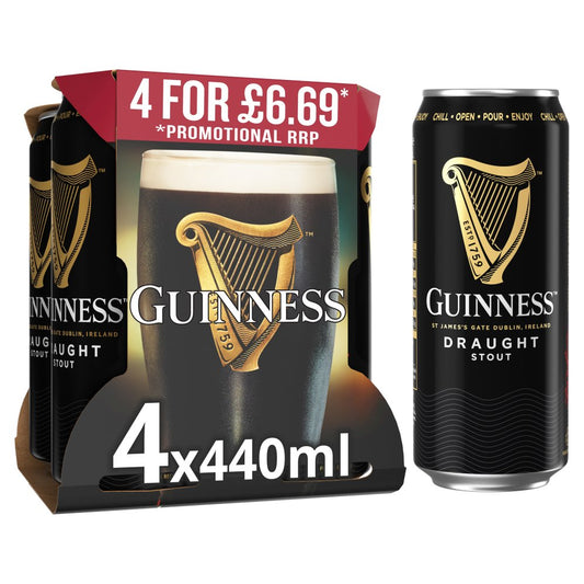 Guinness Draught In Can 4.1% vol 440ml PMP £6.69 Cans   440ml × 6 × 1