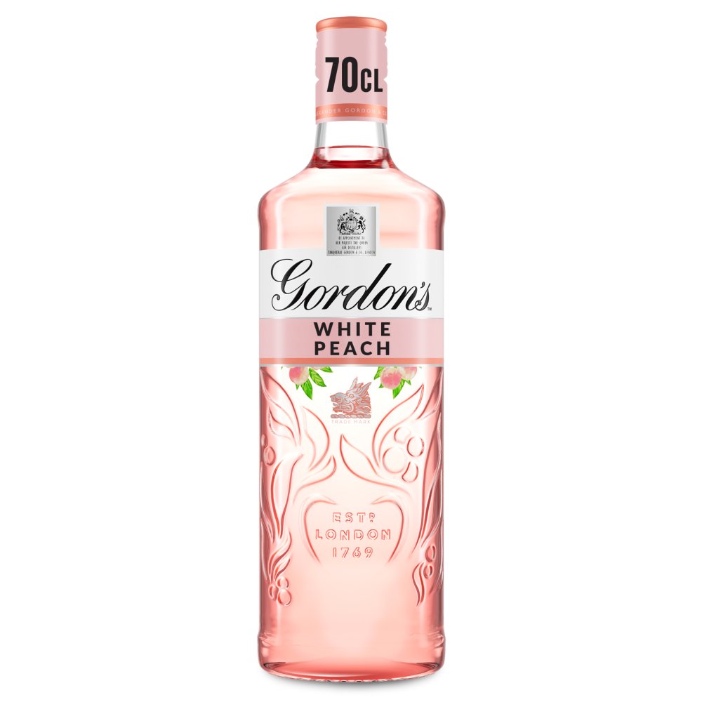 Gordon's White Peach Distilled Flavoured Gin 37.5% vol 70cl Bottle   70Cl × 6