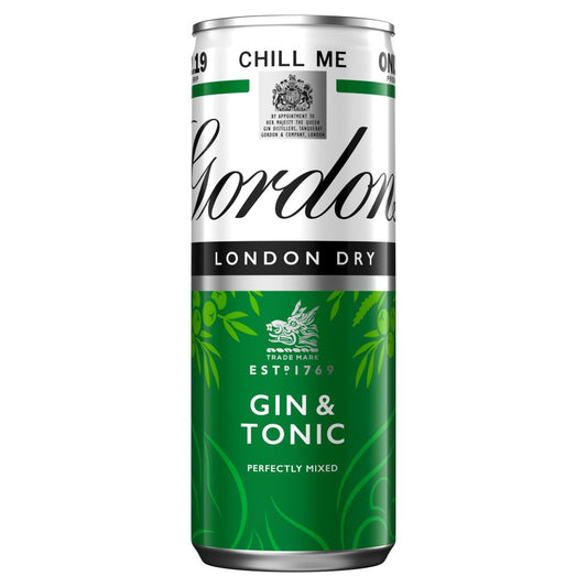 Gordon's Gin & Tonic 5% vol 250ml Can £2.19 PMP   250ml × 12 × 1