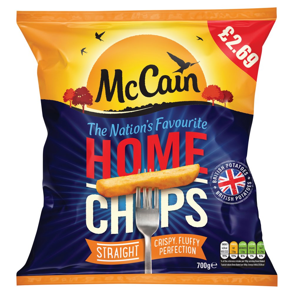 McCain Home Chips Straight 700g   700g × 15