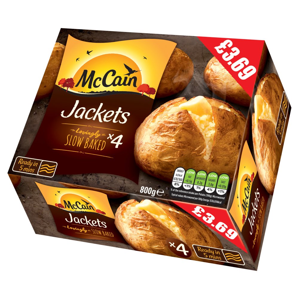 McCain Jackets 800g   4pk × 8
