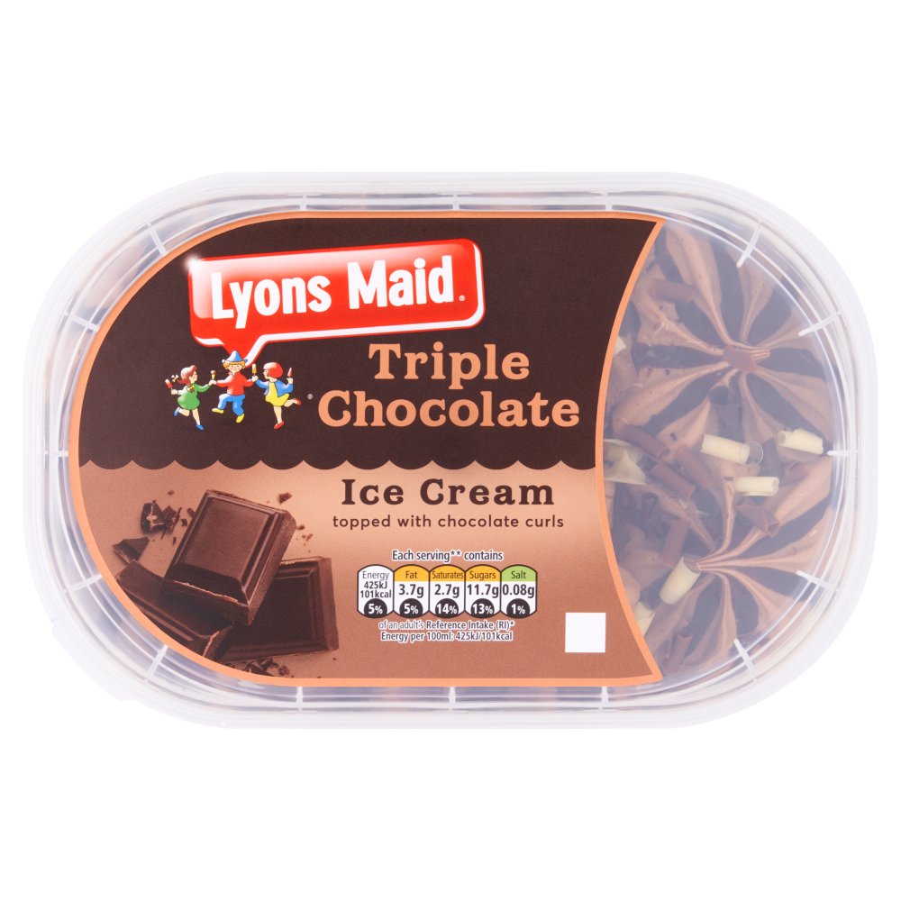 Lyons Maid Triple Chocolate Ice Cream 900ml   900ml × 8