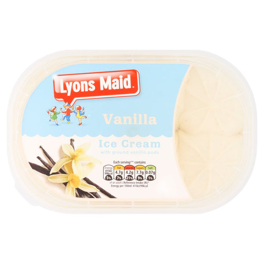 Lyons Maid Vanilla Ice Cream 900ml   900ml × 8
