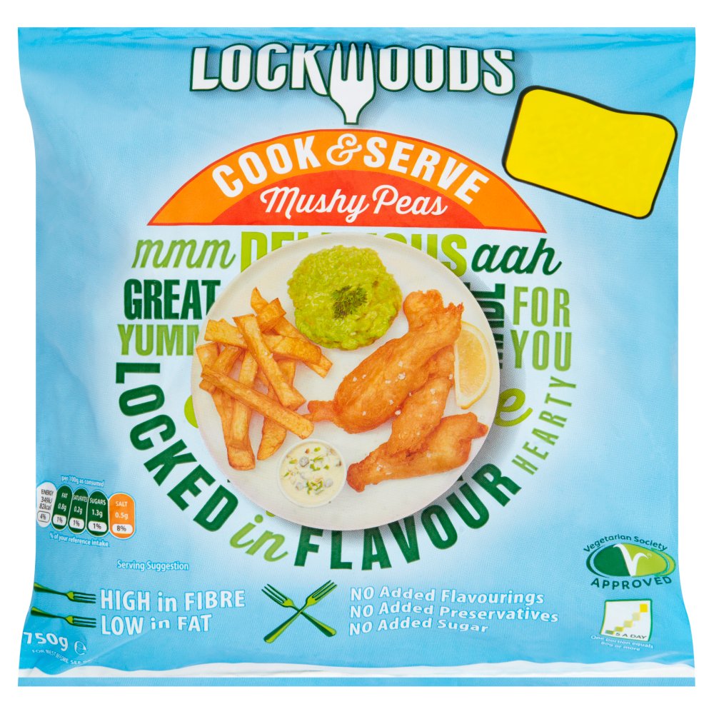 Lockwoods Cook & Serve Mushy Peas 750g   750g × 16