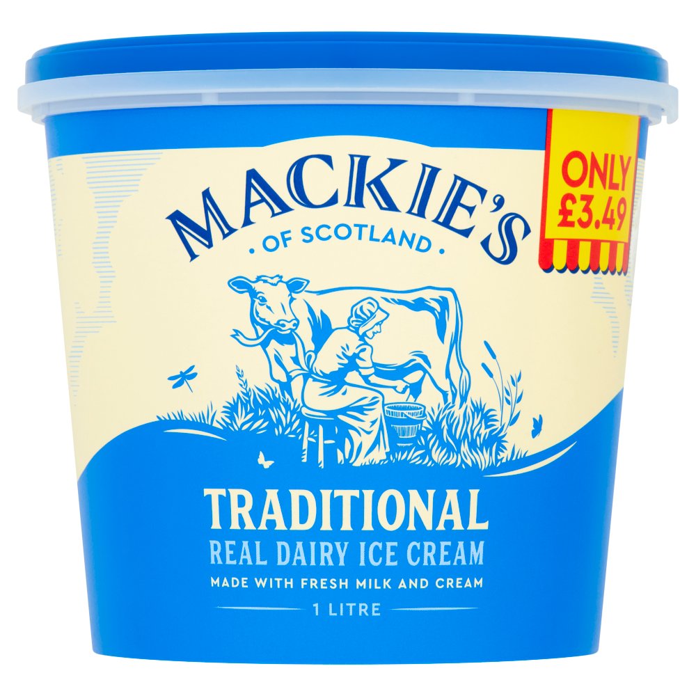 Mackie's of Scotland Traditional Real Dairy Ice Cream £3.49   1Ltr × 1