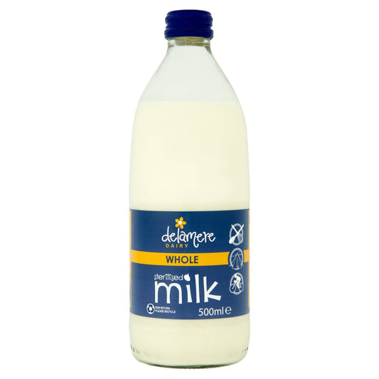 Delamere Dairy Whole Sterilised Milk 500ml   500ml × 1