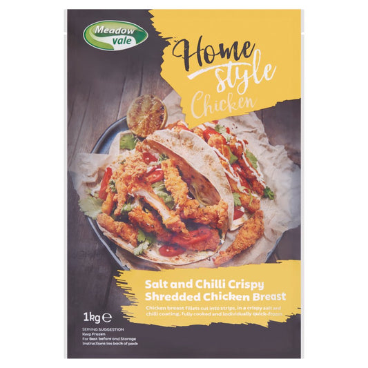Meadow Vale Salt and Chilli Crispy Shredded Chicken Breast 1kg   1Kg × 4