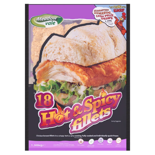 Meadow Vale Hot & Spicy Chicken Fillets 1.98kg   1.98Kg × 5 Meat & Poultry Asetena Pa 