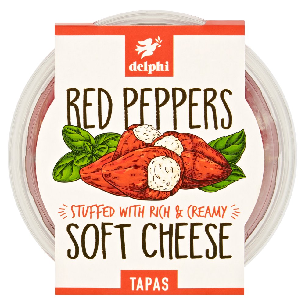 Delphi Red Peppers Soft Cheese Tapas 135g   135g × 6