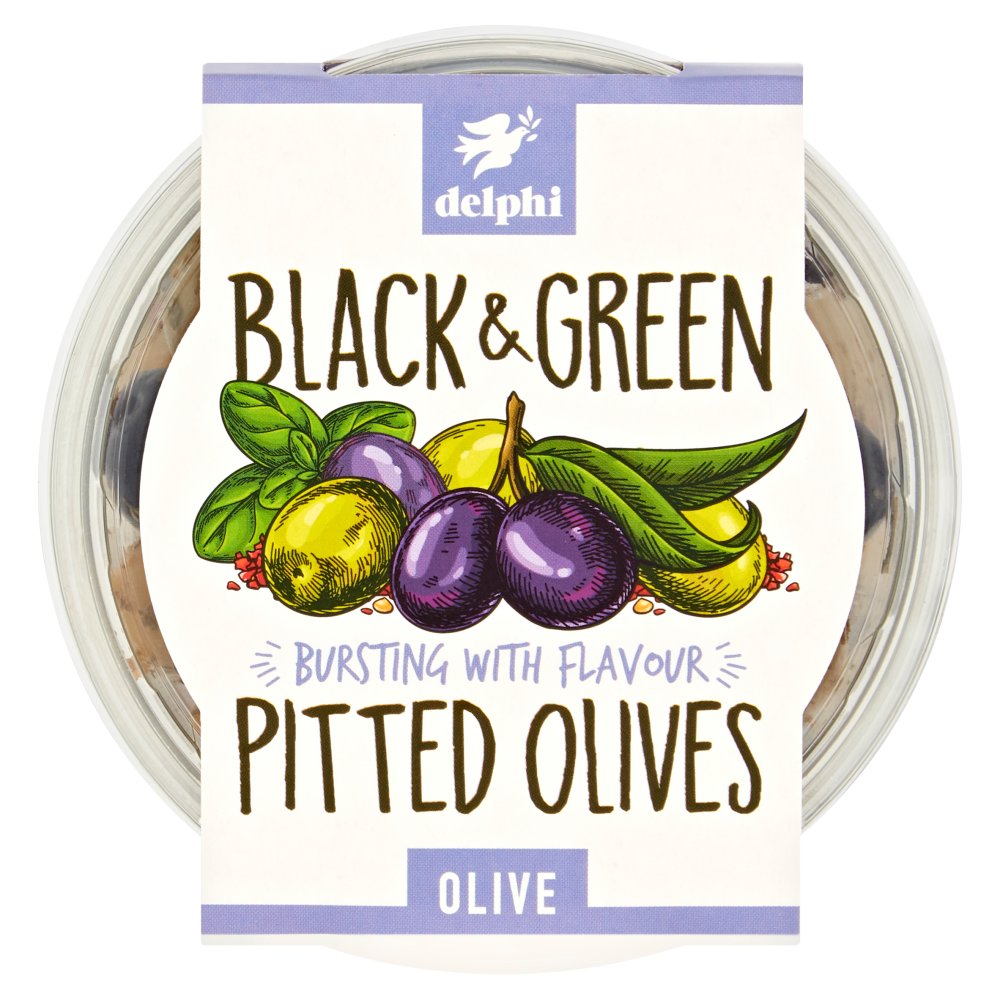 Delphi Black & Green Pitted Olives Olive 160g   160g × 1