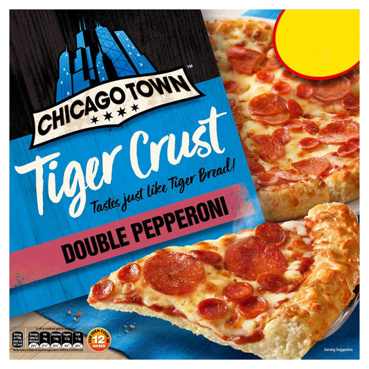 Chicago Town Tiger Crust Double Pepperoni Pizza 320g   320g × 1