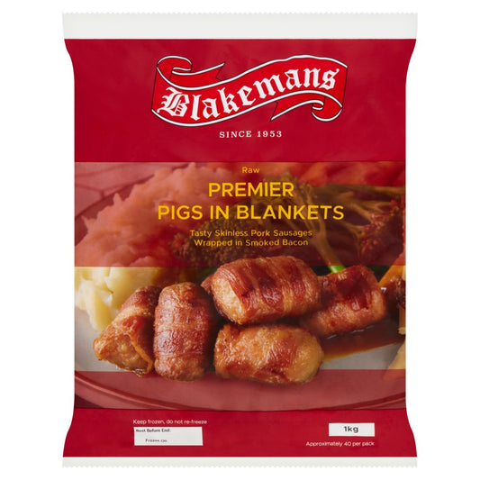 Blakemans Raw Premier Pigs in Blankets 1kg   1Kg × 10