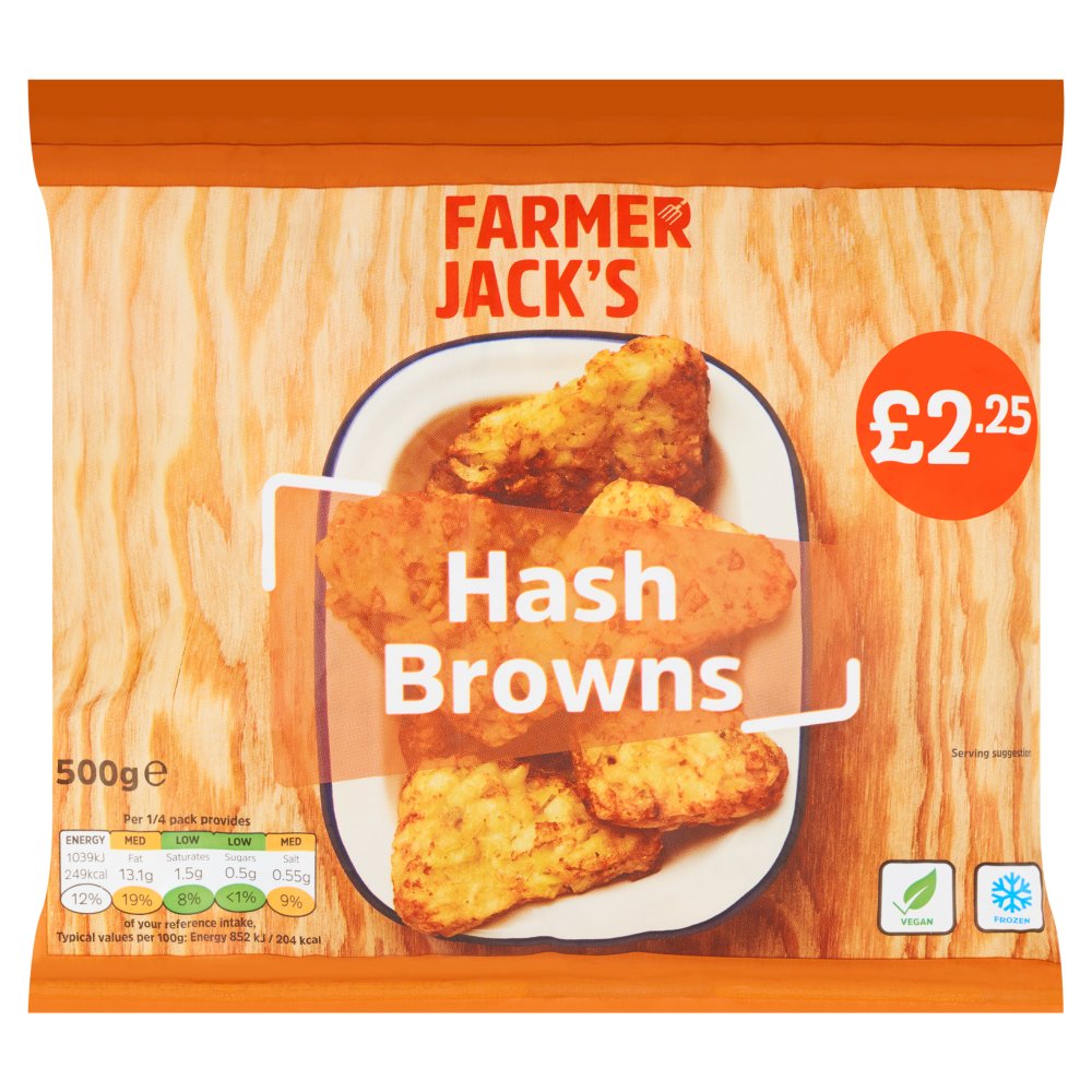 Farmer Jack's Hash Browns 500g   500g × 14