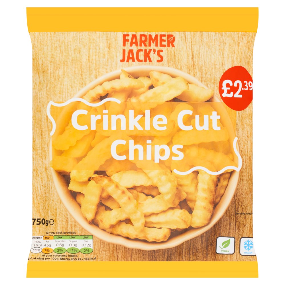 Farmer Jack's Crinkle Cut Chips 750g   750g × 1