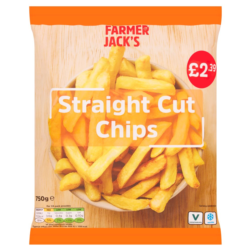 Farmer Jack's Straight Cut Chips 750g   750g × 12