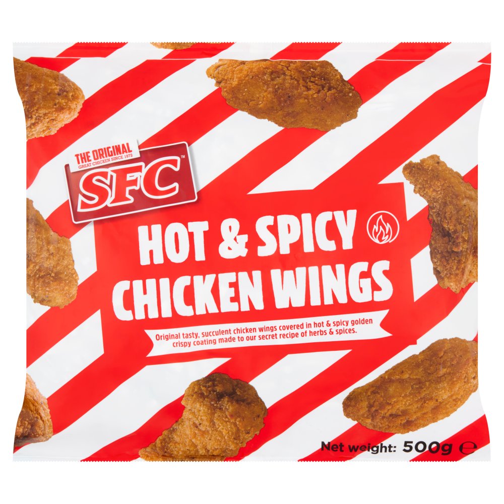 SFC Hot & Spicy Chicken Wings 500g   500g × 10
