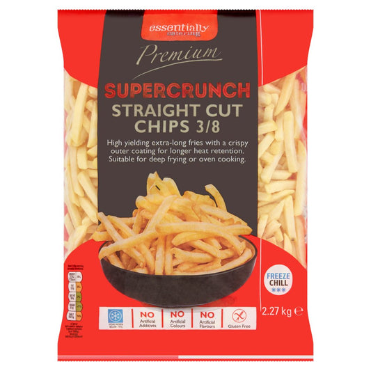 Essentially Catering Premium Supercrunch Straight Cut Chips 3/8 2.27kg   2.27g × 1