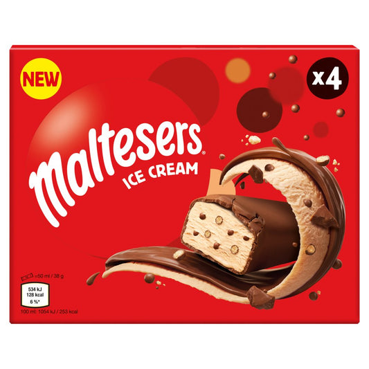 Maltesers Ice Cream Bar 4 Pack   4pk × 1