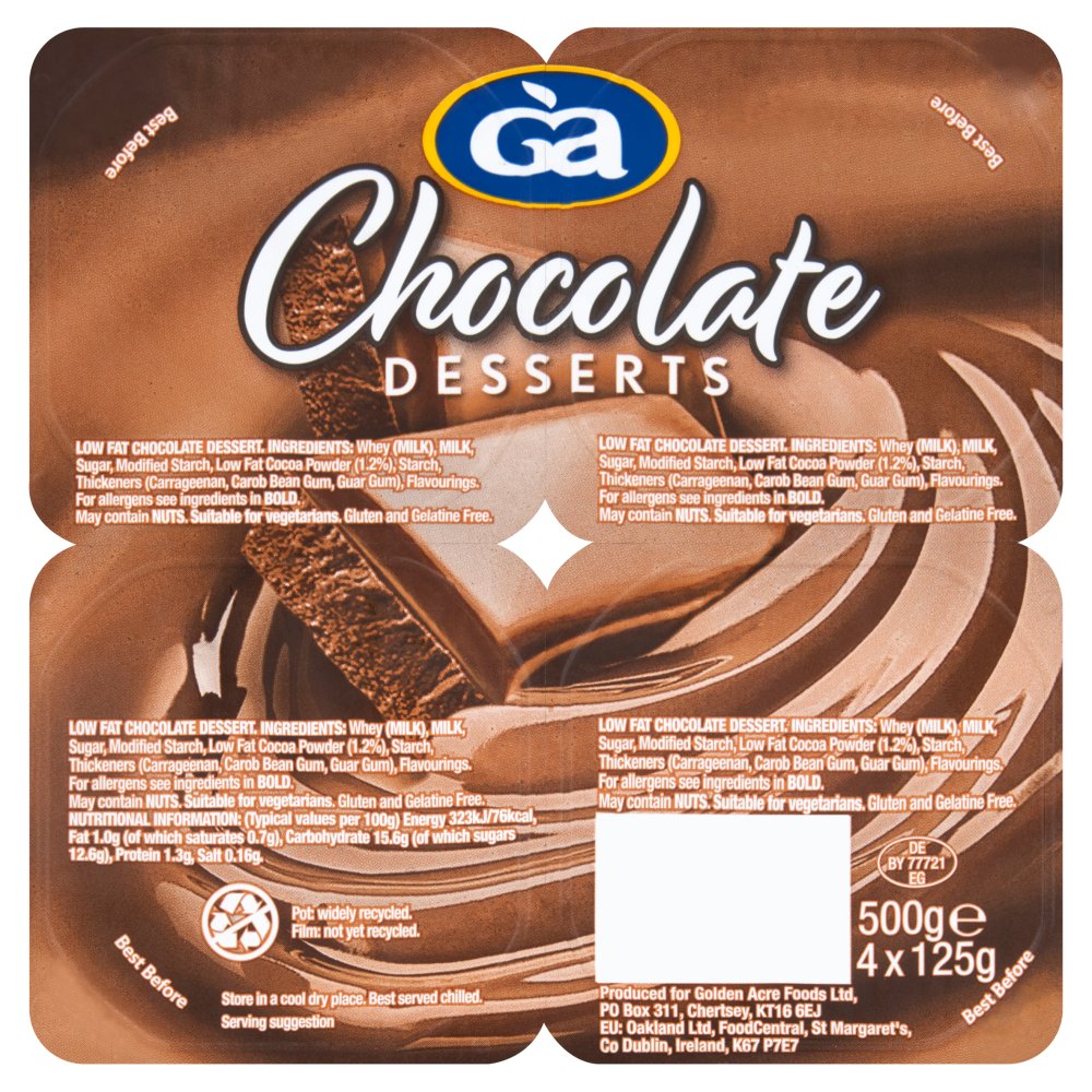 Golden Acre Chocolate Desserts 4 x 125g (500g)   125g × 1